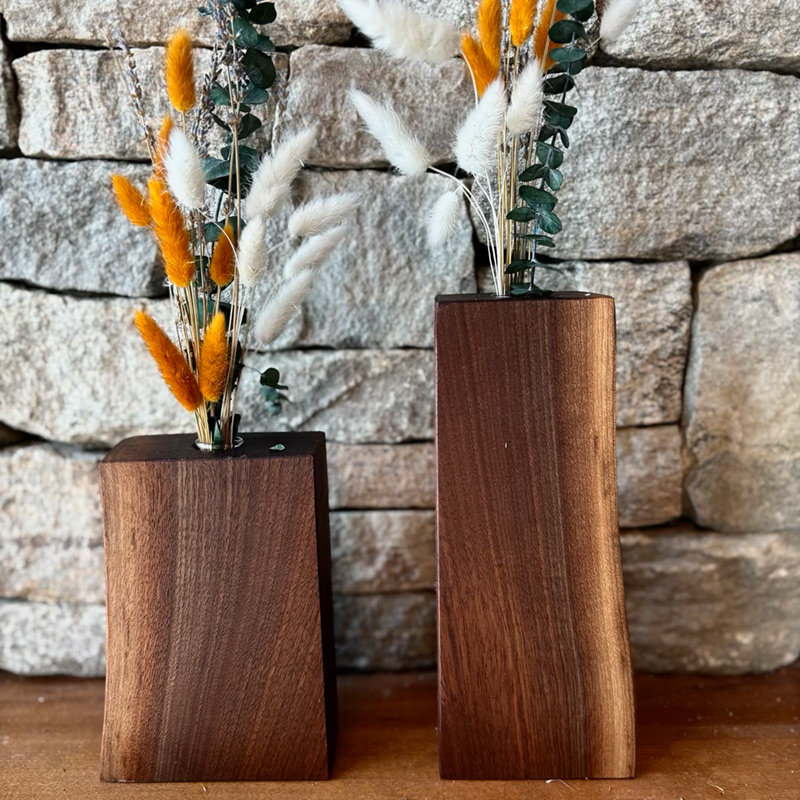 Repurposed Hardwood Vase