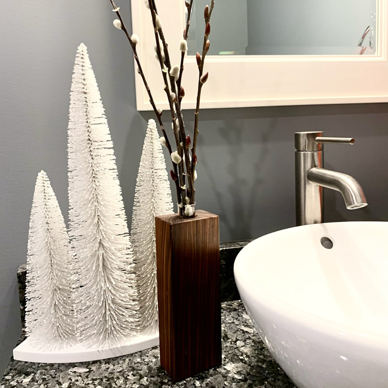 Repurposed Hardwood Vase