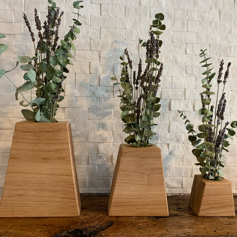 Repurposed Hardwood Vase