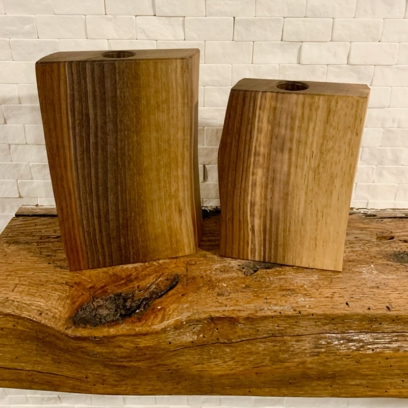 Repurposed Hardwood Vase