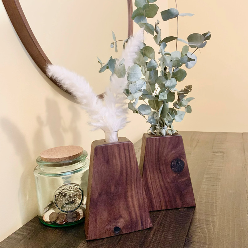 Repurposed Hardwood Vase
