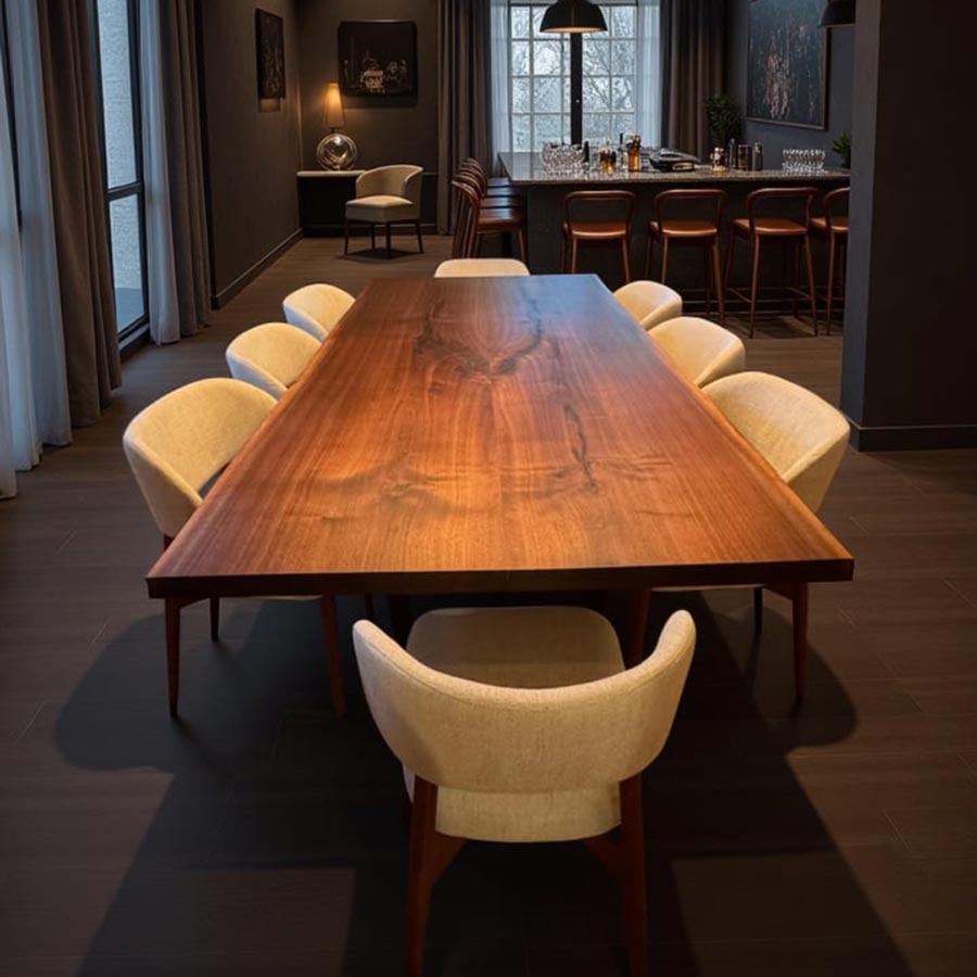 Portsmouth Book Matched Live Edge Table