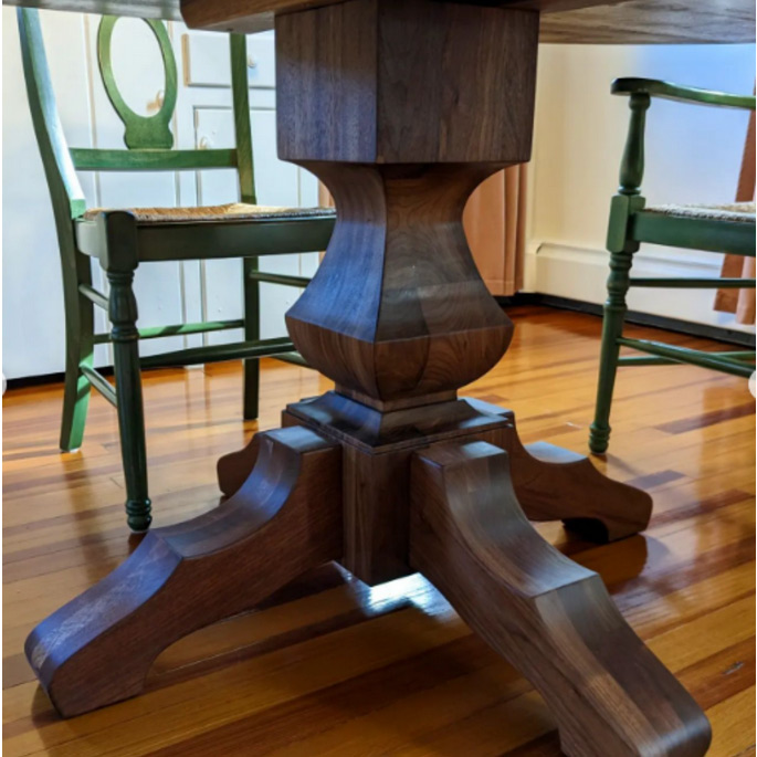 Walnut pedestal