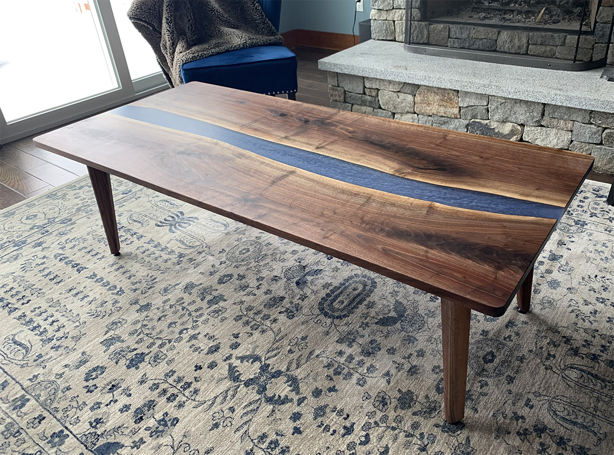 Walnut Coffee Table — handcrafted Black Walnut table by New England Table Company