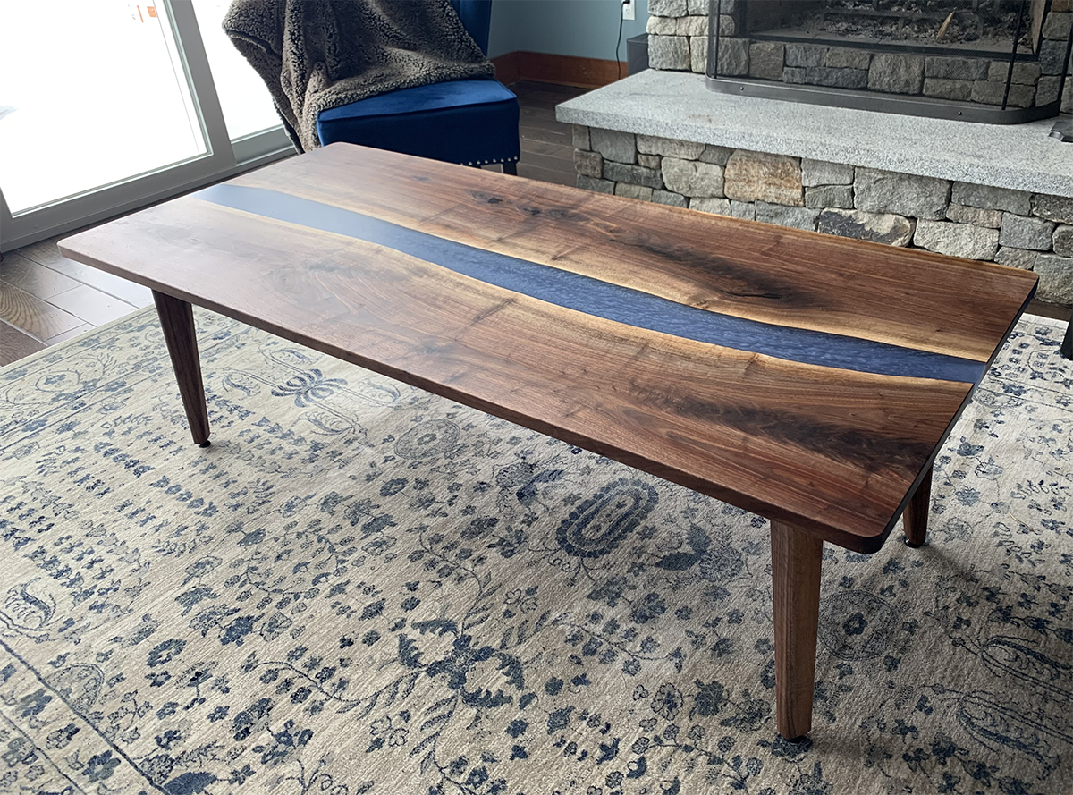 Walnut Coffee Table — handcrafted Black Walnut table by New England Table Company