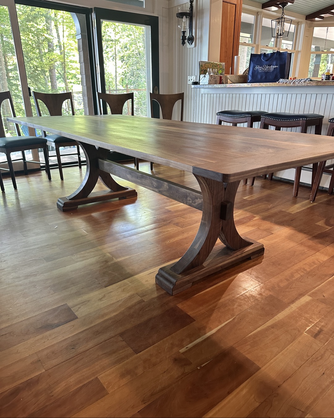 Walnut Farm Table — handcrafted Black Walnut table by New England Table Company