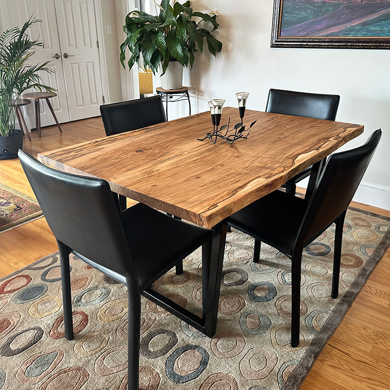 Ambrosia Maple Dining Table — handcrafted Ambrosia Maple table by New England Table Company