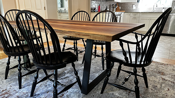 custom table : Live Edge Trapezoid
