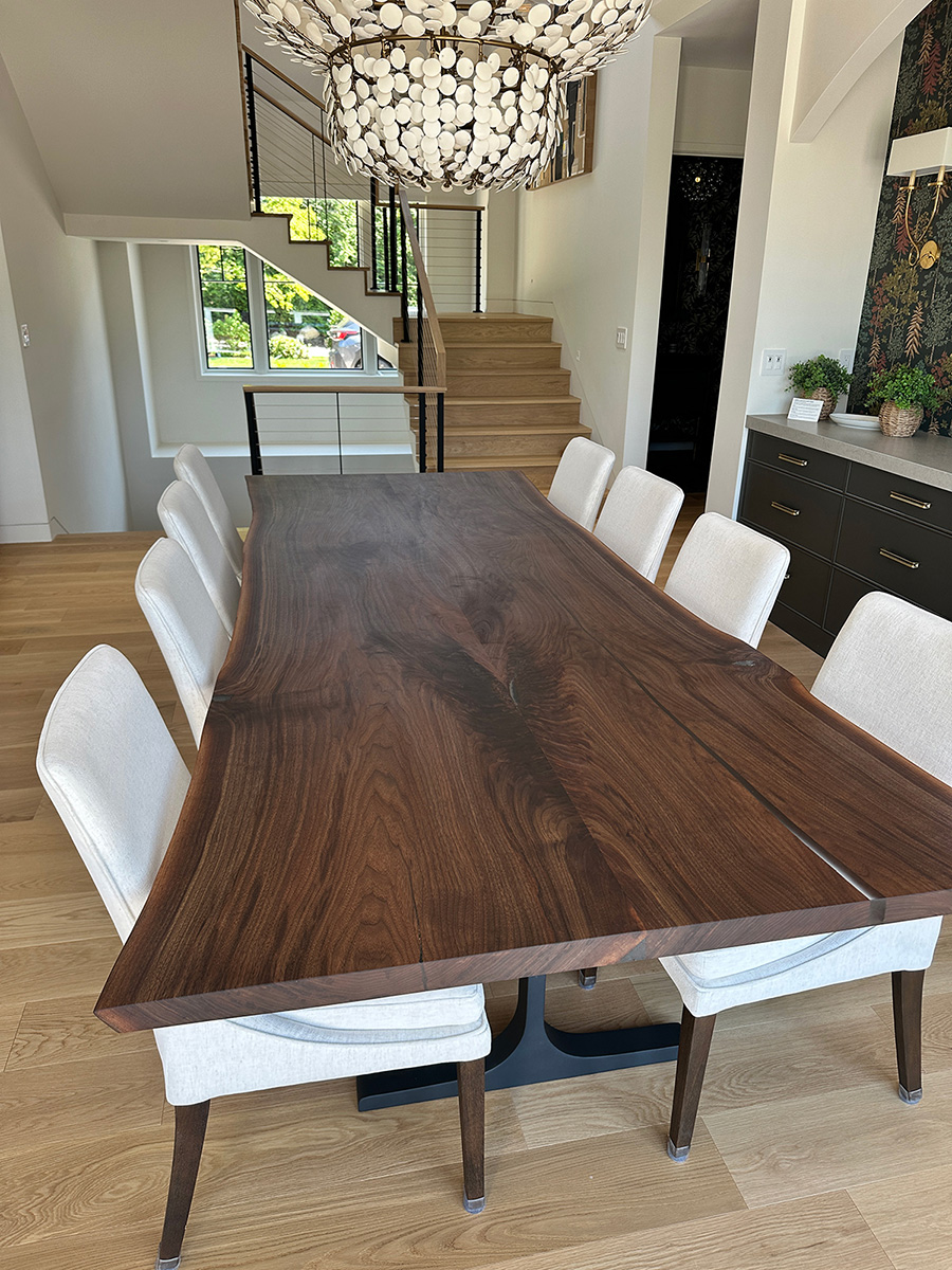 Walnut dining table — handcrafted Black Walnut table by New England Table Company