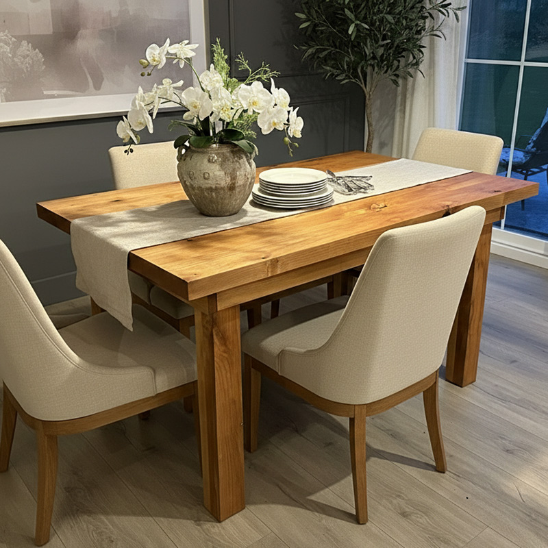 custom table : Rustic Knotty Alder Kitchen Table