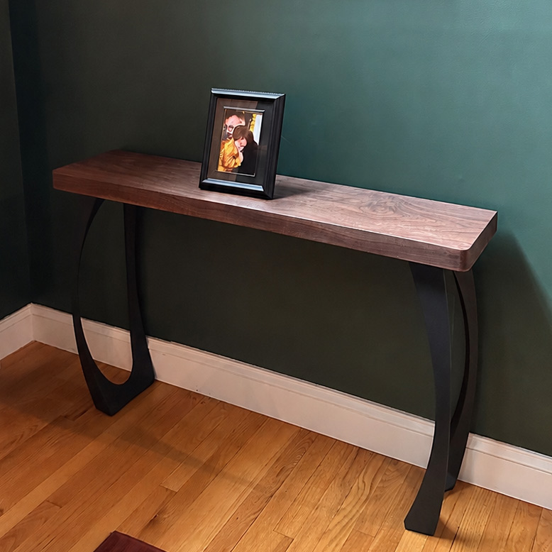 Walnut Console Table — handcrafted Black Walnut table by New England Table Company