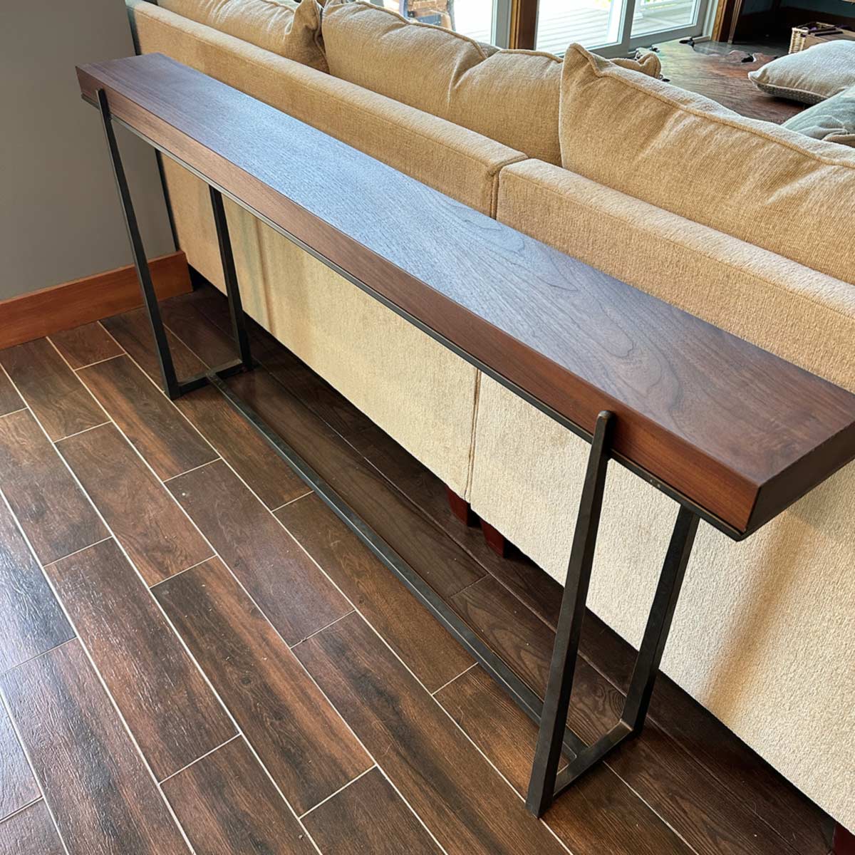 custom furniture : Walnut console table