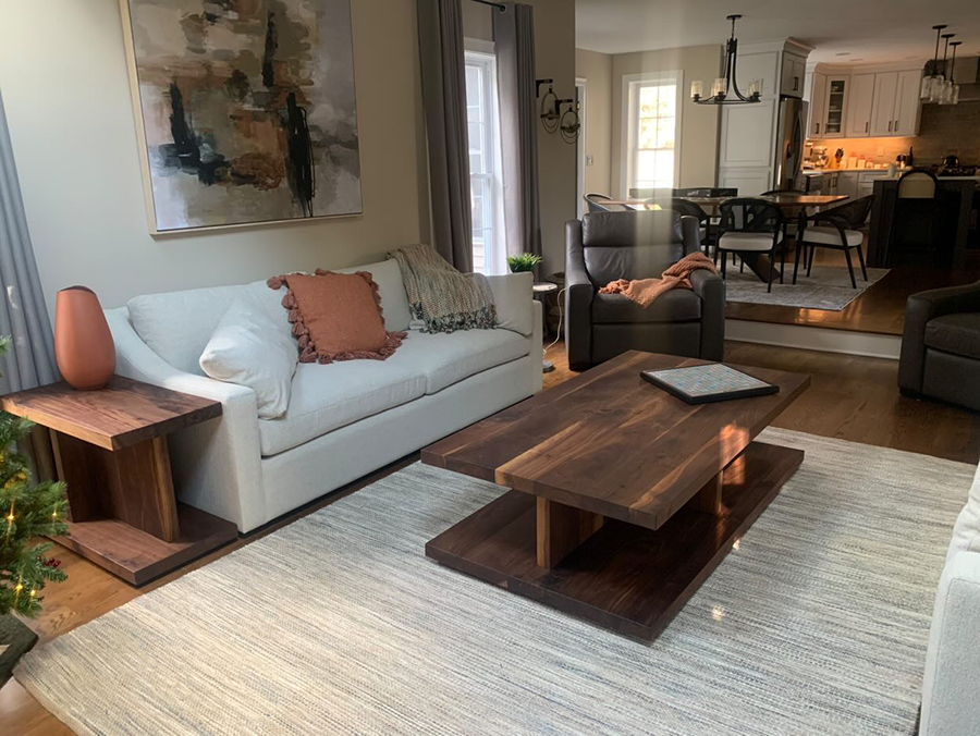 custom furniture : Black Walnut Living Room