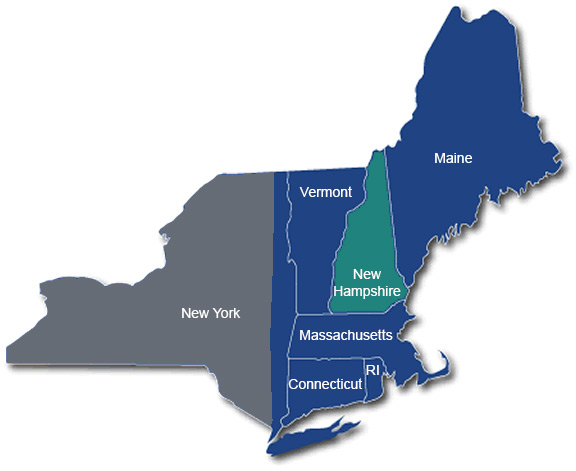 We deliver throughout the Granite State.