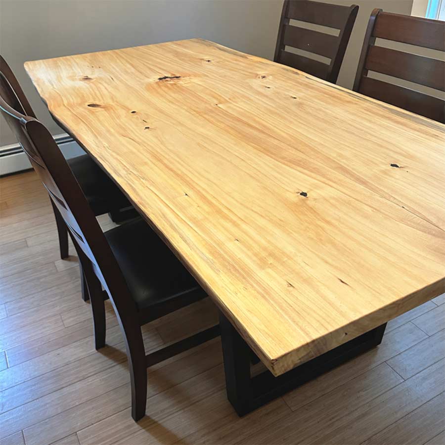 custom furniture : Maple live edge dining table
