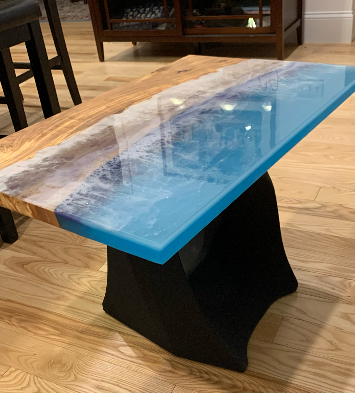 Ocean Table — handcrafted Olivewood table by New England Table Company