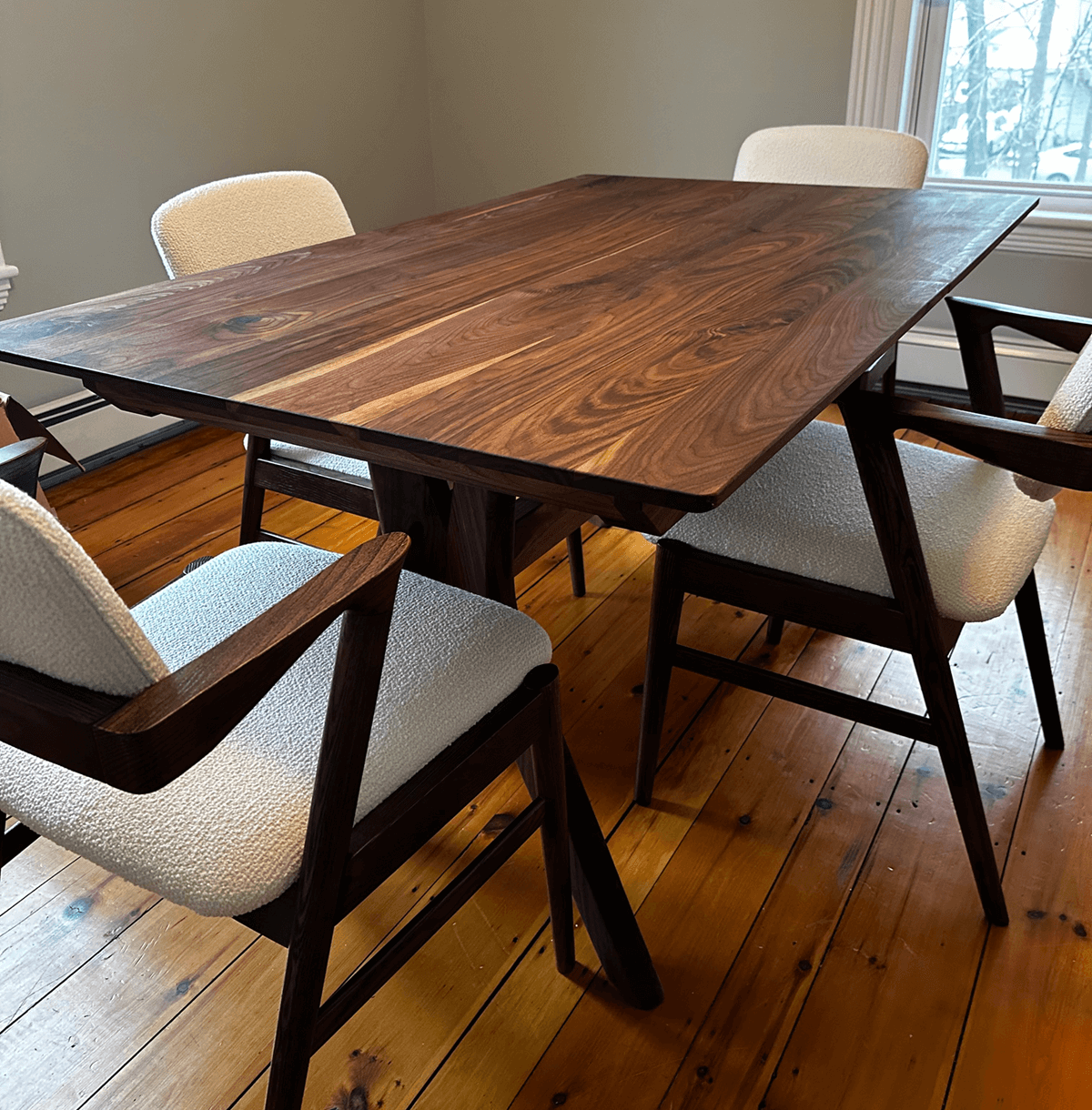 custom furniture : Black Walnut Extension Table