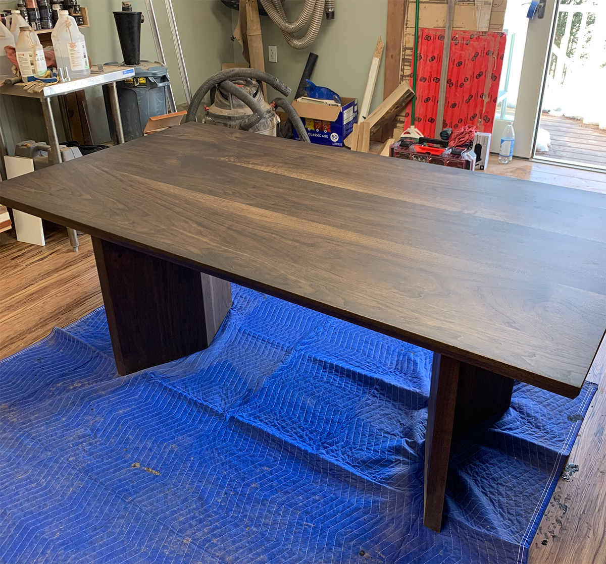 Modern Walnut Dining Table — handcrafted Black Walnut table by New England Table Company