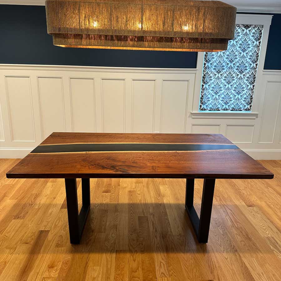 custom furniture : Walnut river table